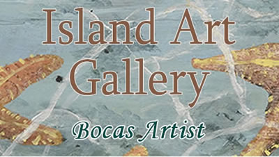 Bird Island Bocas Del Toro - I am an artist specializing in tropical art  and souvenirs featuring the beauty of Panama and Bocas del Toro.  My studio is on an island in the Caribbean and I am off the grid.  If you would like to view this or additional art or souvenirs visit my website. Island Art Gallery Bocas Artist Logo Bocas Del Toro